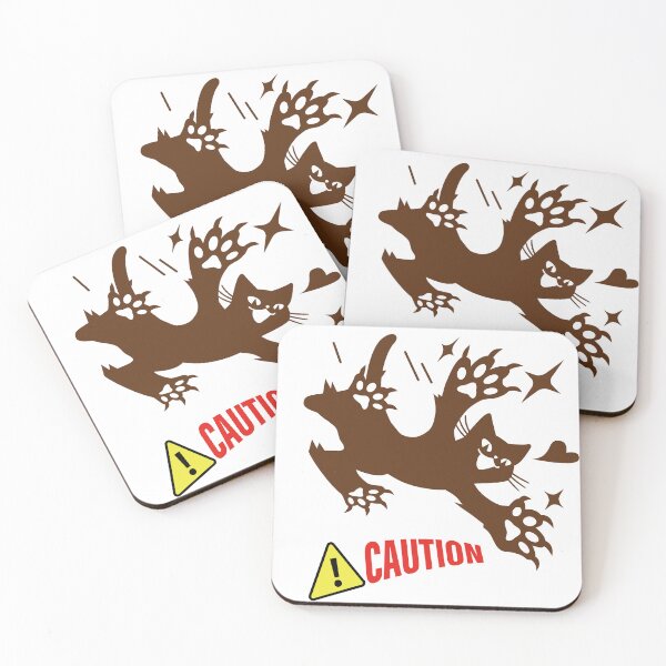 Item preview, Caution: Jumping Cat – Funny Feline Warning Design_WH designed and sold by AckeeWolf.