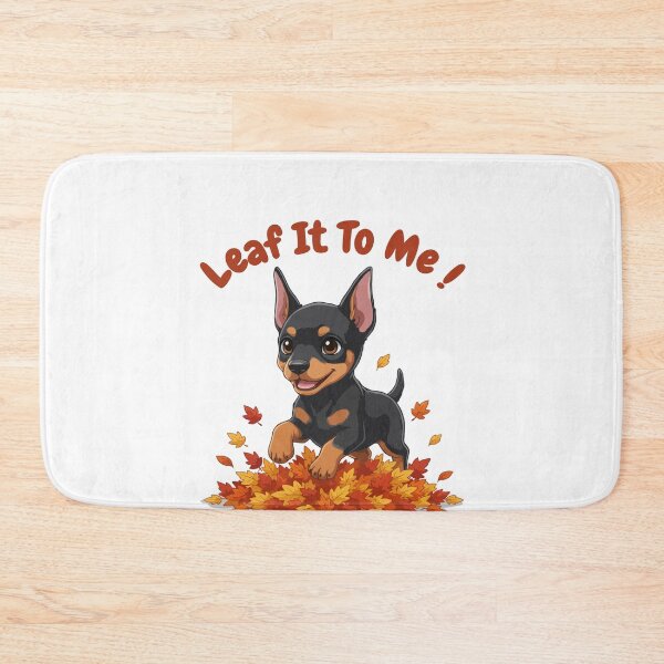Item preview, Leaf It To Me Doberman Pinscher Dog Running in Fall Leaves Cute Autumn designed and sold by The Real Life Symphony.