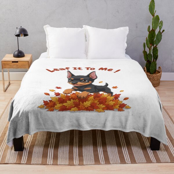 Item preview, Leaf It To Me Doberman Pinscher Dog Running in Fall Leaves Cute Autumn designed and sold by The Real Life Symphony.
