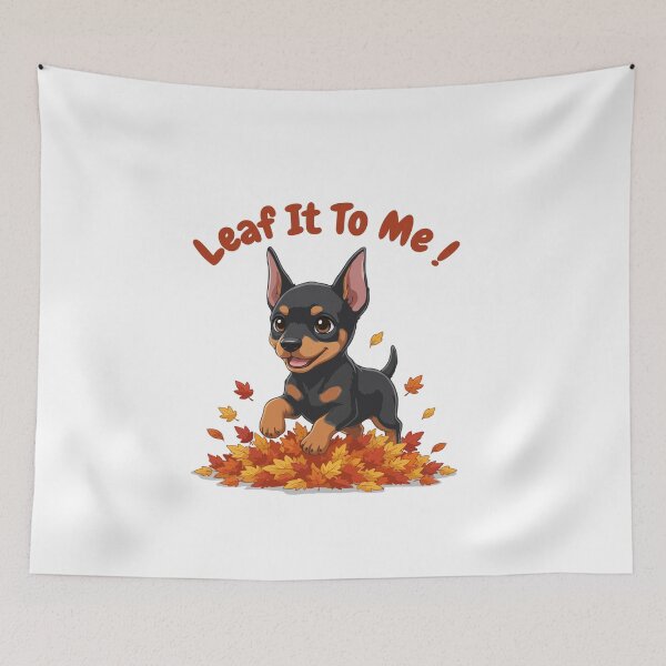 Item preview, Leaf It To Me Doberman Pinscher Dog Running in Fall Leaves Cute Autumn designed and sold by The Real Life Symphony.