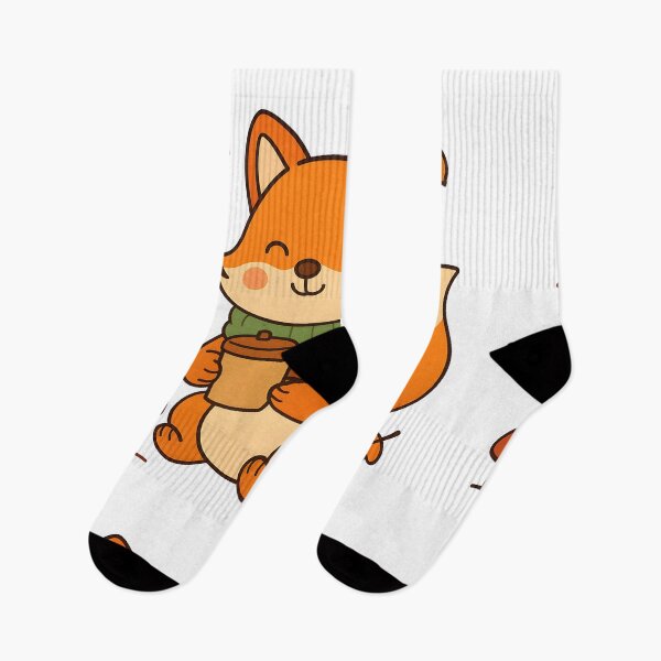 Item preview, Cozy Autumn Fox  First Sip of Fall  Woodland Wanderer  Fox's Fall Coffee Break  Scarf Season designed and sold by Gallery-yuuna .