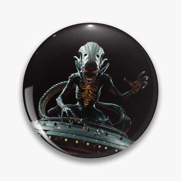 Item preview, Dark Alien King on UFO T-Shirt - Sci-Fi Horror Extraterrestrial Conqueror Tee designed and sold by passiveink.