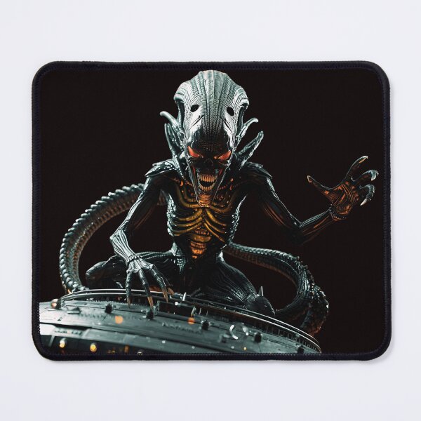 Item preview, Dark Alien King on UFO T-Shirt - Sci-Fi Horror Extraterrestrial Conqueror Tee designed and sold by passiveink.