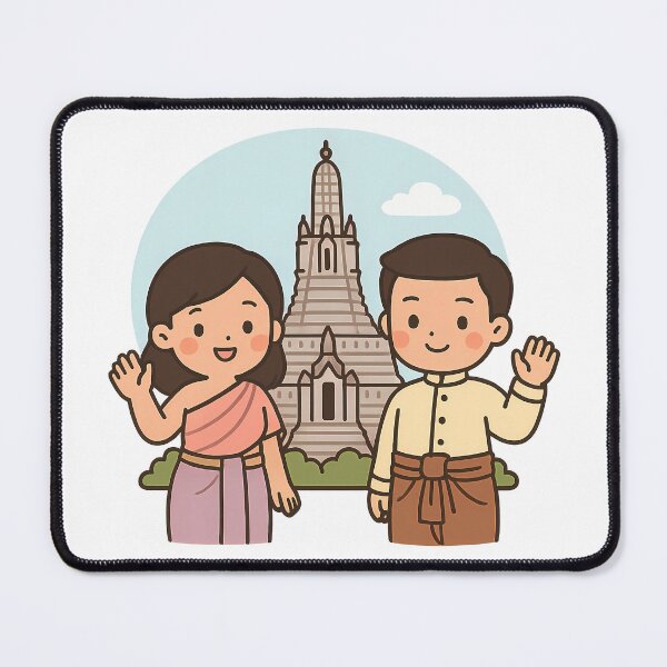Item preview, Cute Thai Couple at Wat Arun designed and sold by Primprapar.