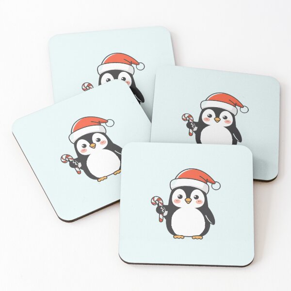 Item preview, Cute Kawaii Penguin with Santa Hat & Colorful Candy Stick | Christmas Penguin Gifts & Stickers designed and sold by Moon's Arts.