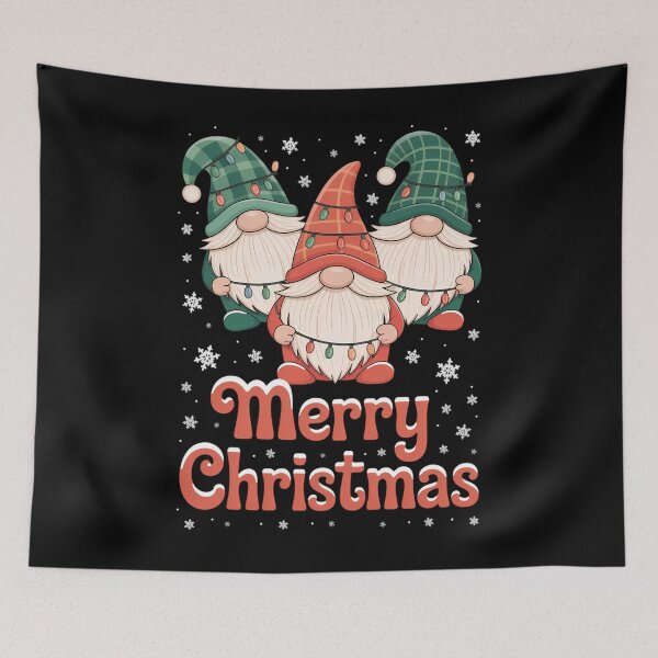 Item preview, Three Gnomes Buffalo Plaid Red Christmas designed and sold by Sunset4Bones.