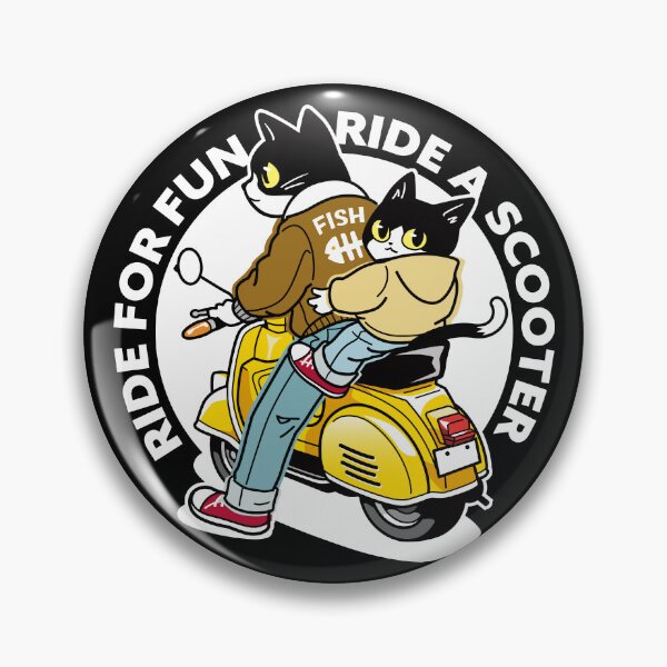 Item preview, Candy Color Scooter Cats – Fun City Ride Design_YELLOW designed and sold by AckeeWolf.