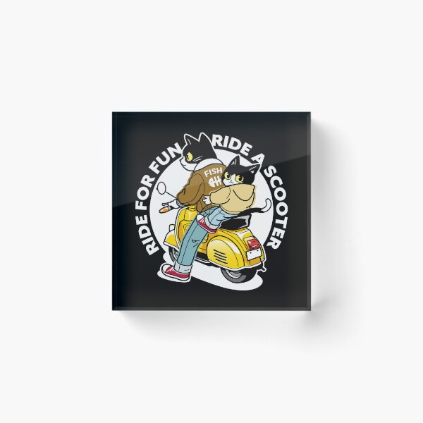 Artikelvorschau, Bonbonfarbene Rollerkatzen – Fun City Ride Design_GELB entworfen und verkauft von AckeeWolf.