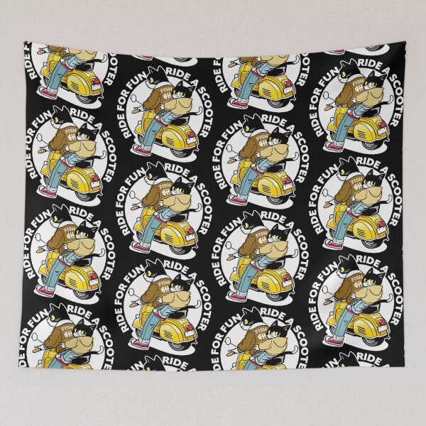 Item preview, Candy Color Scooter Cats – Fun City Ride Design_YELLOW designed and sold by AckeeWolf.