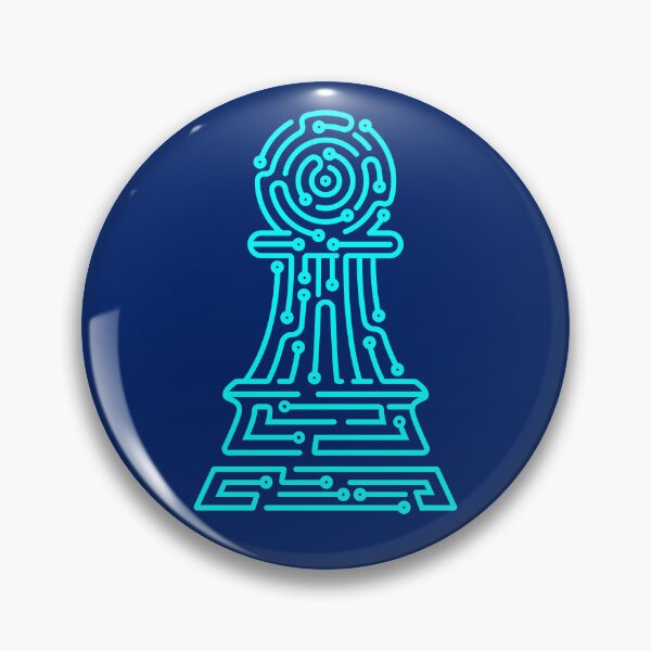 Item preview, concept of business technology strategy, graphic of chess piece pawn combined with electronic pattern designed and sold by NiamLab.
