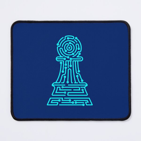 Item preview, concept of business technology strategy, graphic of chess piece pawn combined with electronic pattern designed and sold by NiamLab.