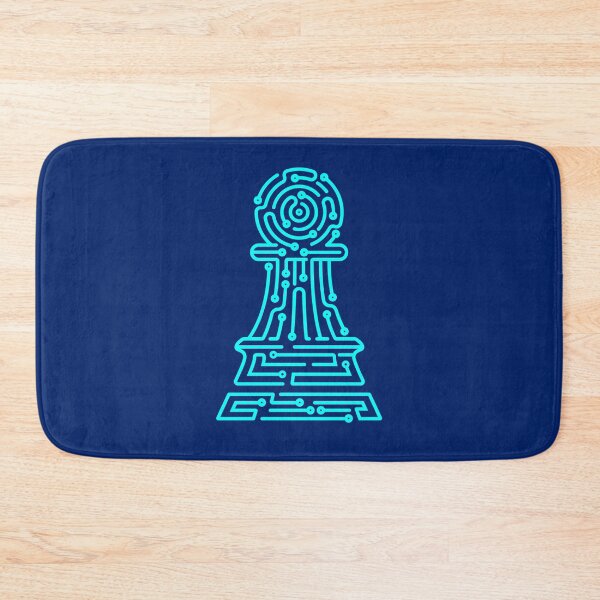 Item preview, concept of business technology strategy, graphic of chess piece pawn combined with electronic pattern designed and sold by NiamLab.