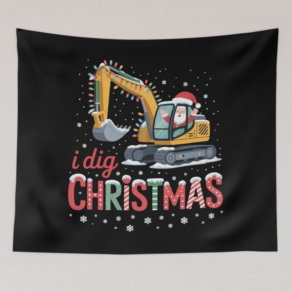 Item preview, I Dig Christmas Backhoe Loader Santa’s Coming For Kids designed and sold by Sunset4Bones.