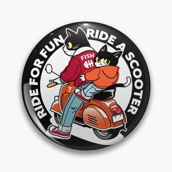 Item preview, Candy Color Scooter Cats – Fun City Ride Design_RED designed and sold by AckeeWolf.