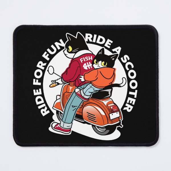 Item preview, Candy Color Scooter Cats – Fun City Ride Design_RED designed and sold by AckeeWolf.