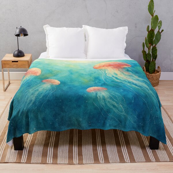 Item preview, Journey to the Surface – Watercolor Jellyfish Dream designed and sold by ワフパズル.