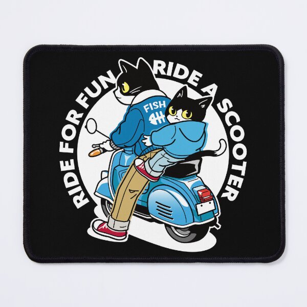 Item preview, Candy Color Scooter Cats – Fun City Ride Design_BLUE designed and sold by AckeeWolf.