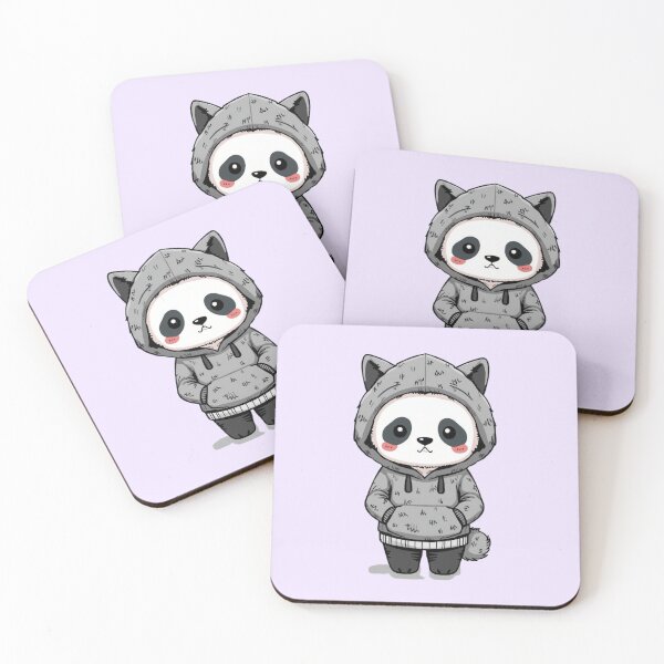 Item preview, Wolf Hoodie Panda — Kawaii Panda in Wolf Costume designed and sold by Moon's Arts.