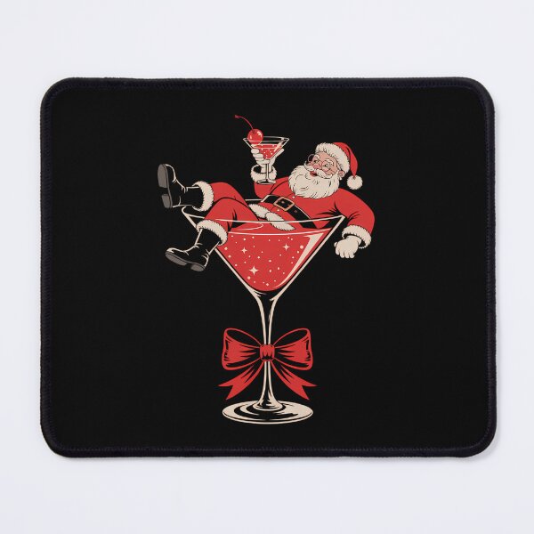 Item preview, Coquette Bow Christmas Martini Santa Claus Xmas Drinking designed and sold by CookWorldLaughs.