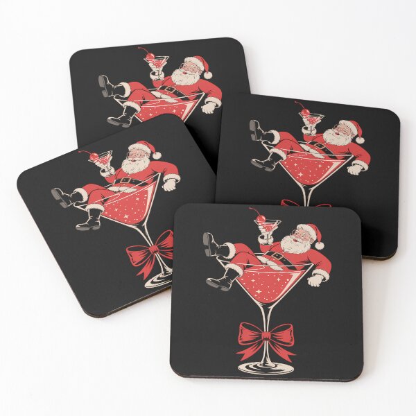 Item preview, Coquette Bow Christmas Martini Santa Claus Xmas Drinking designed and sold by CookWorldLaughs.