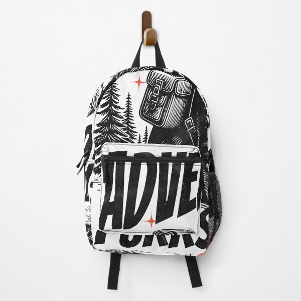 Item preview, Adventure Awaits Cat – Traveling Cat Art, Wanderlust Animal Design, Cute Cat with Backpack, Adventure Graphic Tee designed and sold by Graphic Botique.