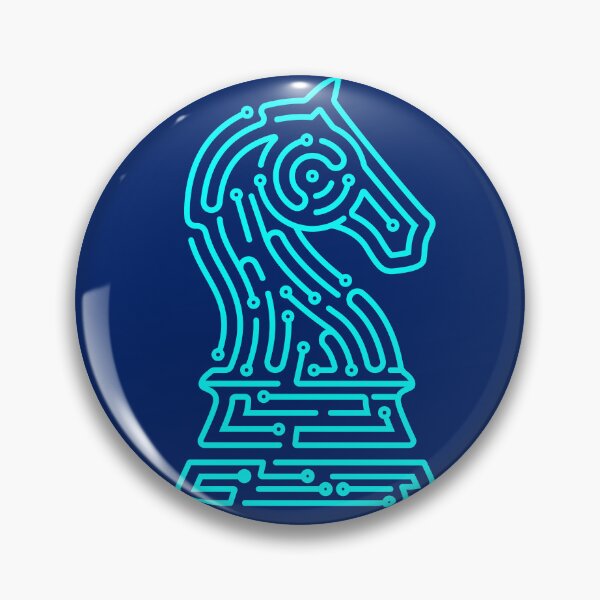 Item preview, concept of business technology strategy, graphic of chess piece knight combined with electronic pattern designed and sold by NiamLab.