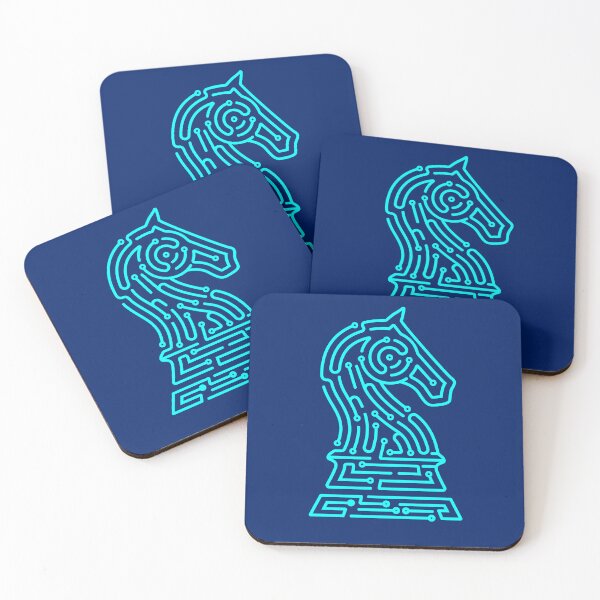 Item preview, concept of business technology strategy, graphic of chess piece knight combined with electronic pattern designed and sold by NiamLab.