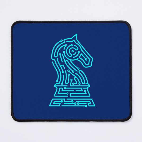 Item preview, concept of business technology strategy, graphic of chess piece knight combined with electronic pattern designed and sold by NiamLab.