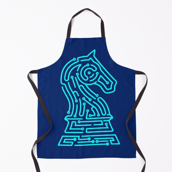 Item preview, concept of business technology strategy, graphic of chess piece knight combined with electronic pattern designed and sold by NiamLab.
