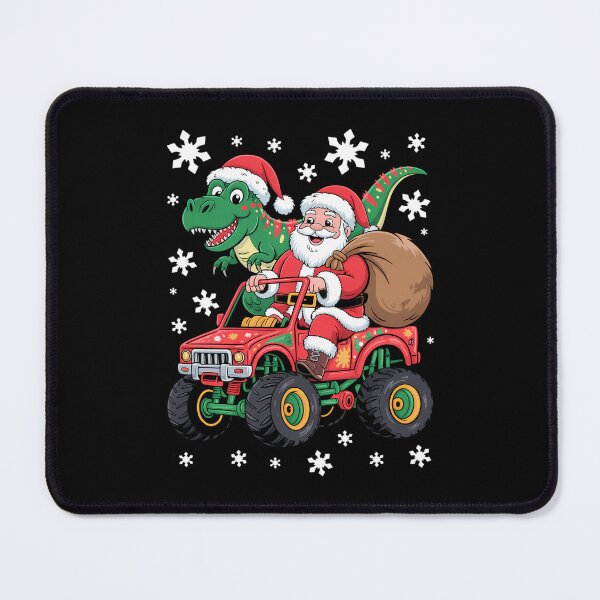 Item preview, Dinosaur Monster Truck Christmas Santa Claus designed and sold by CookWorldLaughs.