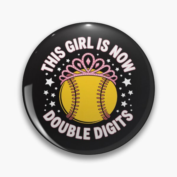 Item preview, This Girl is Now 10 Double Digits Softball Lover Pitcher designed and sold by CraftyCuttable.