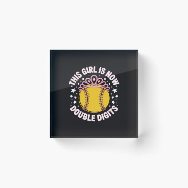Item preview, This Girl is Now 10 Double Digits Softball Lover Pitcher designed and sold by CraftyCuttable.
