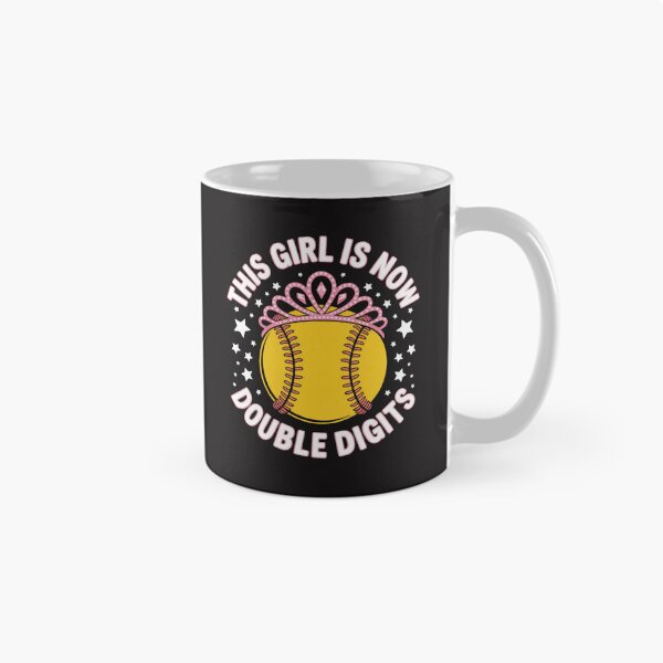 Item preview, This Girl is Now 10 Double Digits Softball Lover Pitcher designed and sold by CraftyCuttable.