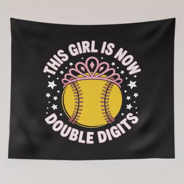 Item preview, This Girl is Now 10 Double Digits Softball Lover Pitcher designed and sold by CraftyCuttable.