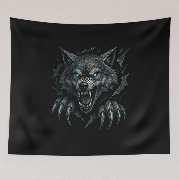 Item preview, Alpha Wolf Ripping Through Claw Mark 3D T-Shirt designed and sold by GeniePixel.