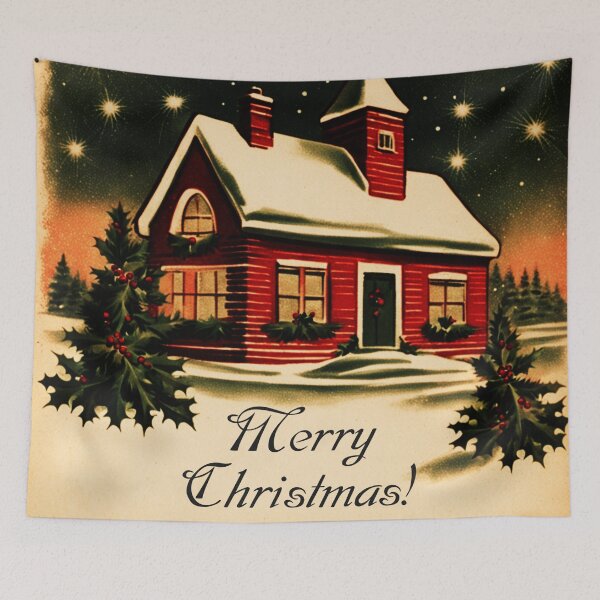 Item preview, Vintage Christmas Greeting Card | Gift for Christmas | Merry Christmas | Winter Holidays | Vintage Art designed and sold by UnhingedBird.