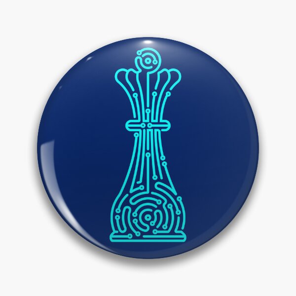 Item preview, concept of business technology strategy, graphic of chess piece queen combined with electronic pattern designed and sold by NiamLab.