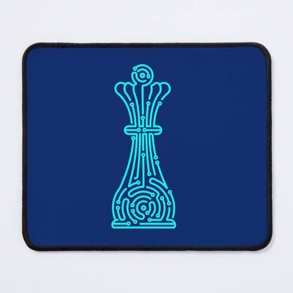 Item preview, concept of business technology strategy, graphic of chess piece queen combined with electronic pattern designed and sold by NiamLab.