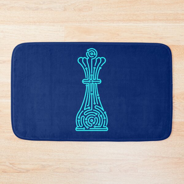 Item preview, concept of business technology strategy, graphic of chess piece queen combined with electronic pattern designed and sold by NiamLab.