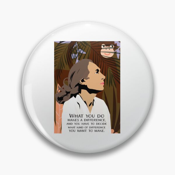 Item preview, Jane Goodall Quote Poster Art Chimpanzee designed and sold by alleyasdgmbra36.