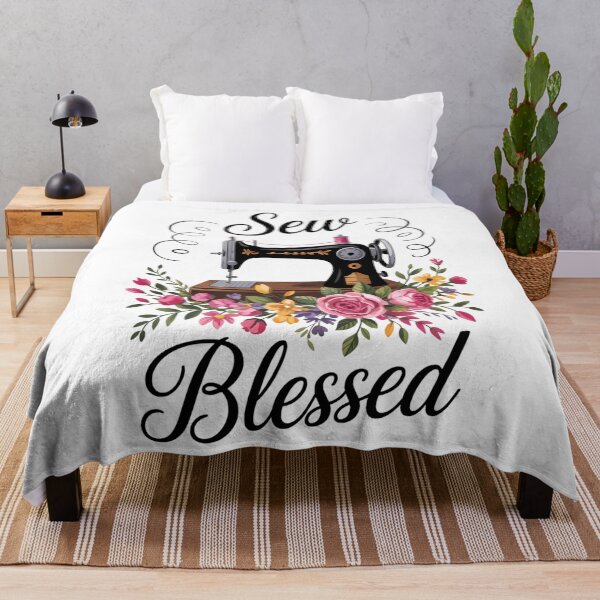 Item preview, Floral Sewing Sew Blessed Quilting Lovers designed and sold by DoorwayThreads.