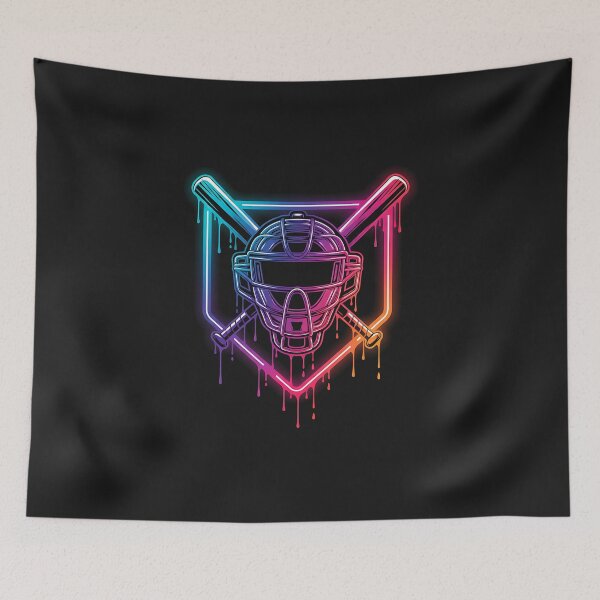 Item preview, Paint Dripping Baseball Catcher Mask Baseball Fan Young Boys designed and sold by diyoor.