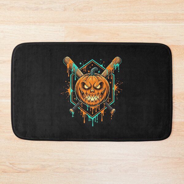 Item preview, Pumpkin Halloween Crossed Bats Baseball Ice Cream Drip designed and sold by diyoor.