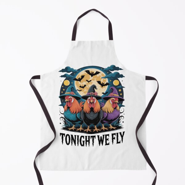 Item preview, Tonight We Fly Witch Chicken Halloween Costume designed and sold by CraftyCuttable.