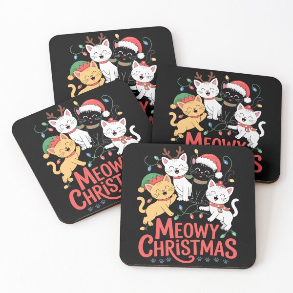 Item preview, Funny Christmas Cats Cute Kitten Santa Hat Xmas designed and sold by DoorwayThreads.