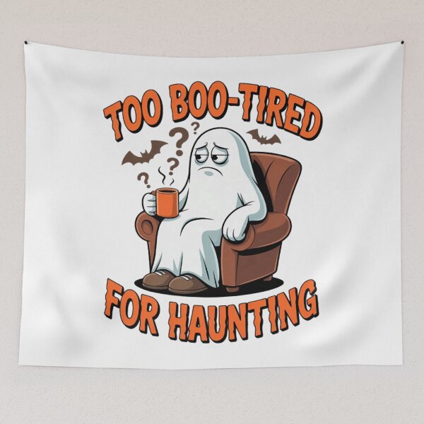 Item preview, Too Boo Tired for Haunting Lazy Ghost Coffee designed and sold by CraftyCuttable.