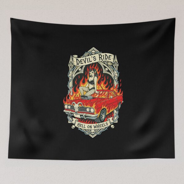 Item preview, Devil's Ride Classic Demon Girl Car  designed and sold by CoffinsArt.