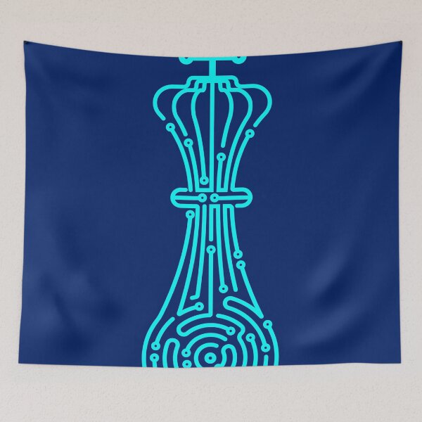 Item preview, concept of business technology strategy, graphic of chess piece king combined with electronic pattern designed and sold by NiamLab.