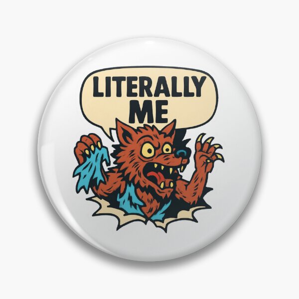 Item preview, Meme Werewolf Ripping Literally Me Cartoon Funny Wolf T-Shirt designed and sold by GeniePixel.