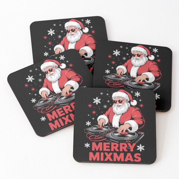 Item preview, Funny DJ Musician Santa Claus Christmas designed and sold by DoorwayThreads.